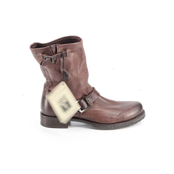 New FRYE Veronica Slouch Short Boots 10 Brown Leather HTF Vintage $428 - Picture 4 of 16